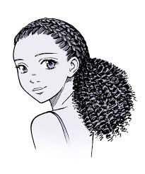 anime hair | manga hair | how to draw | curly hair #anime #curly #manga |  Ponytail drawing, Manga hair, Curly hair drawing